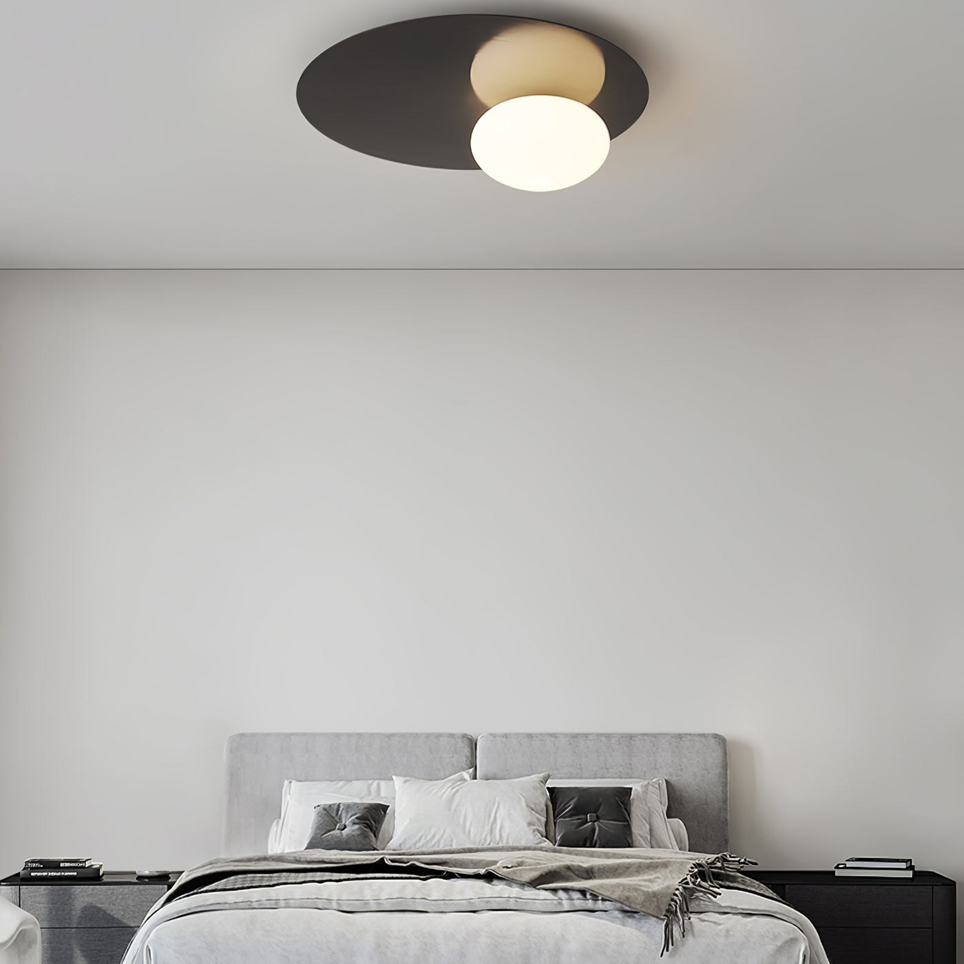 Modern Minimalist Flush Mount Light Oval Dome