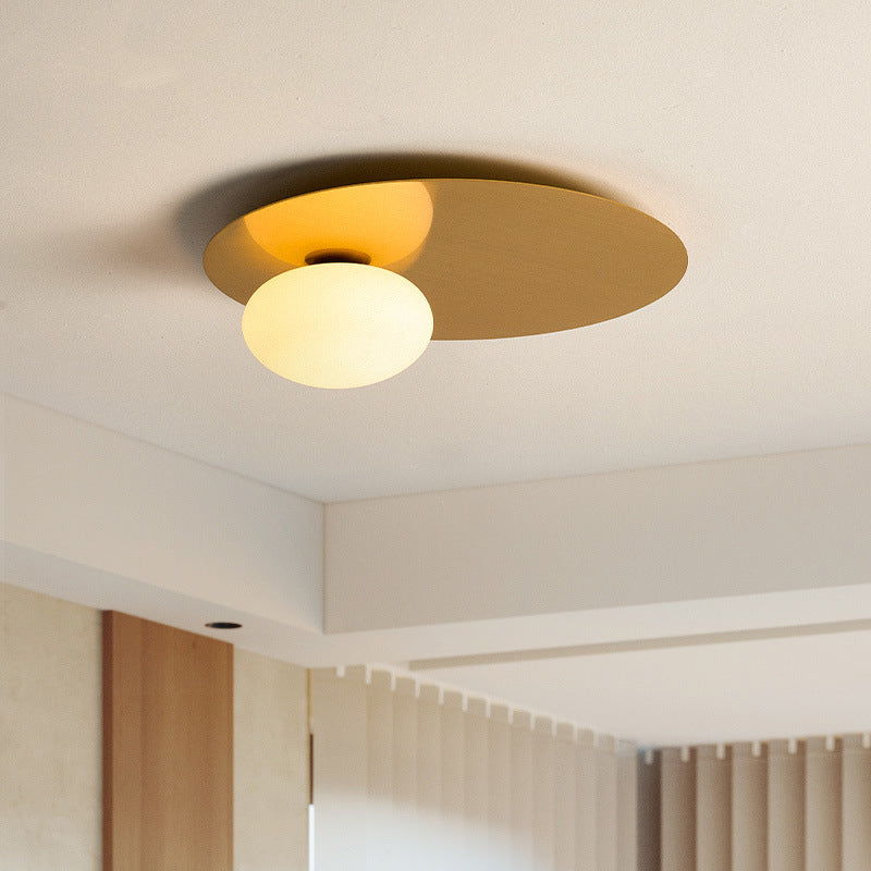 Modern Minimalist Flush Mount Light Oval Dome