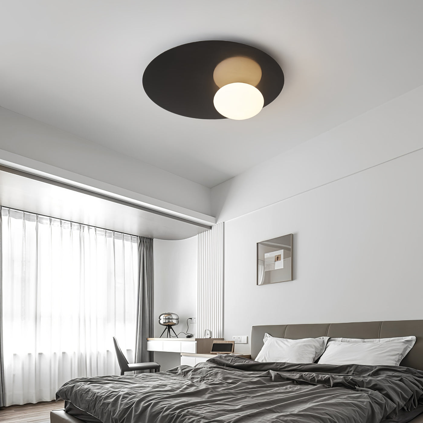 Modern Minimalist Flush Mount Light Oval Dome