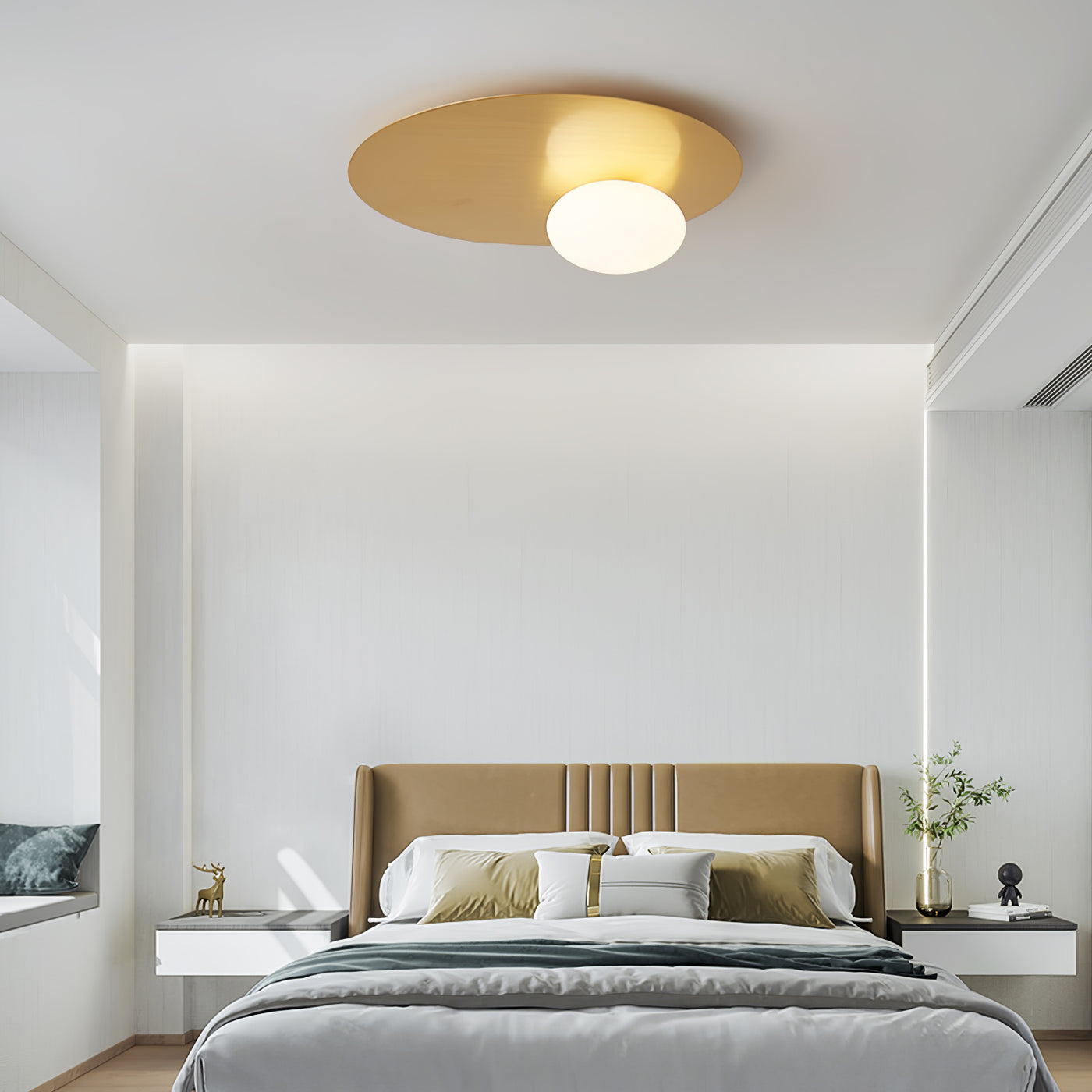 Modern Minimalist Flush Mount Light Oval Dome