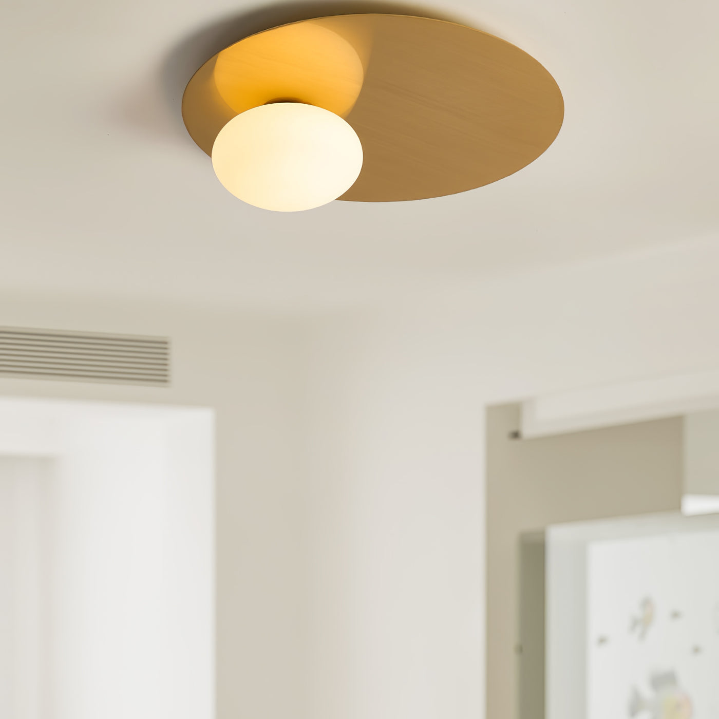 Modern Minimalist Flush Mount Light Oval Dome