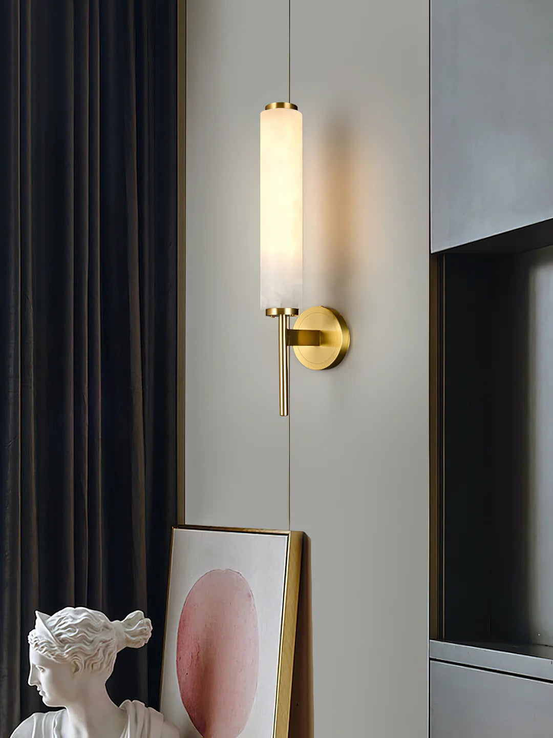 Modern Minimalist Wall Sconce with Cylindrical Shade