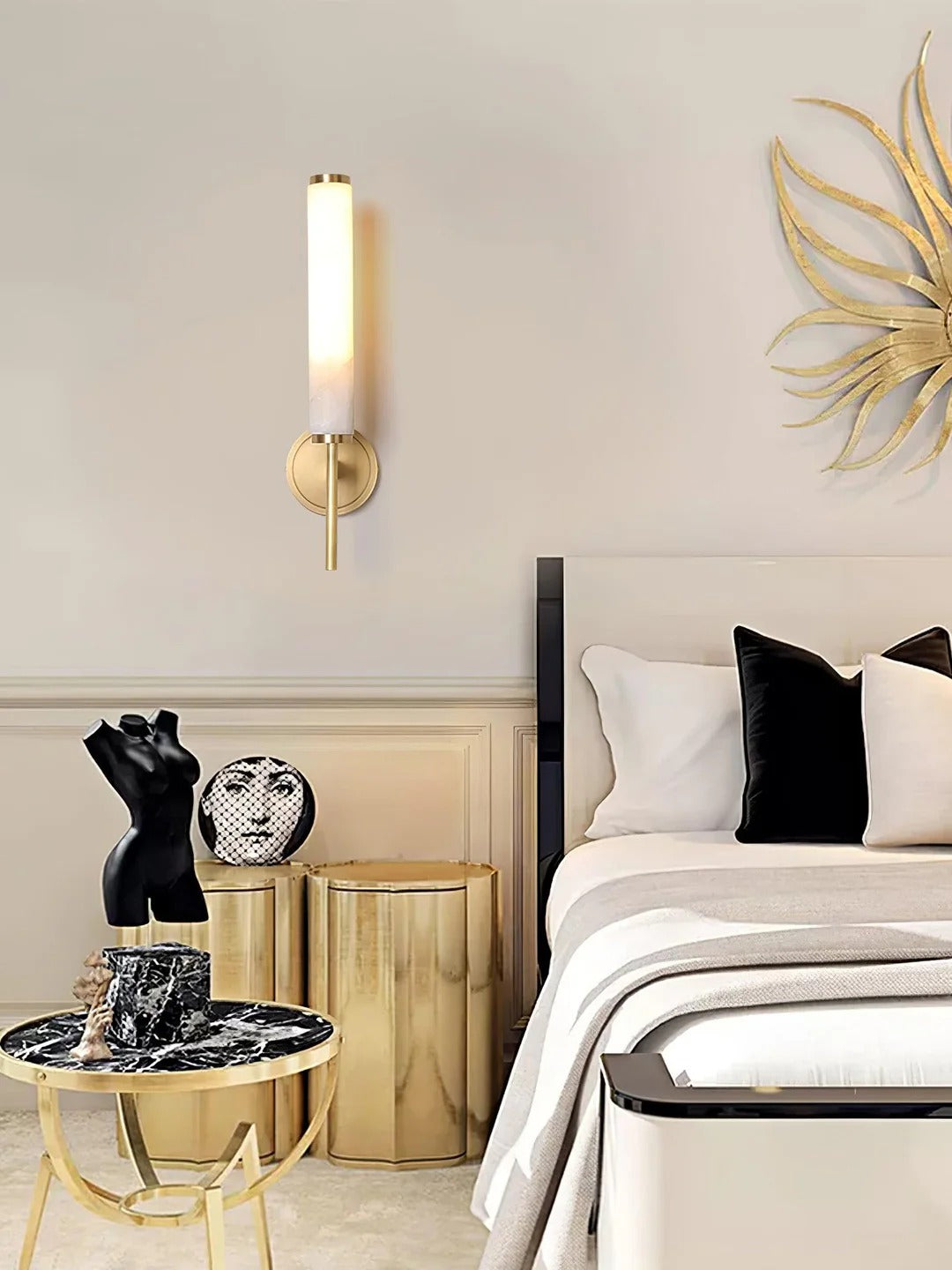 Modern Minimalist Wall Sconce with Cylindrical Shade