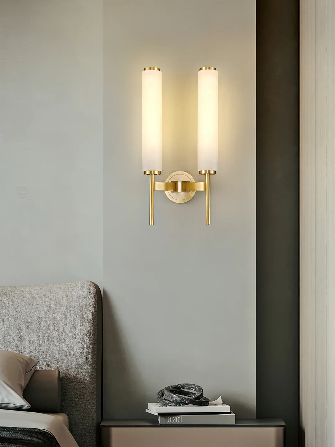 Modern Minimalist Wall Sconce with Cylindrical Shade