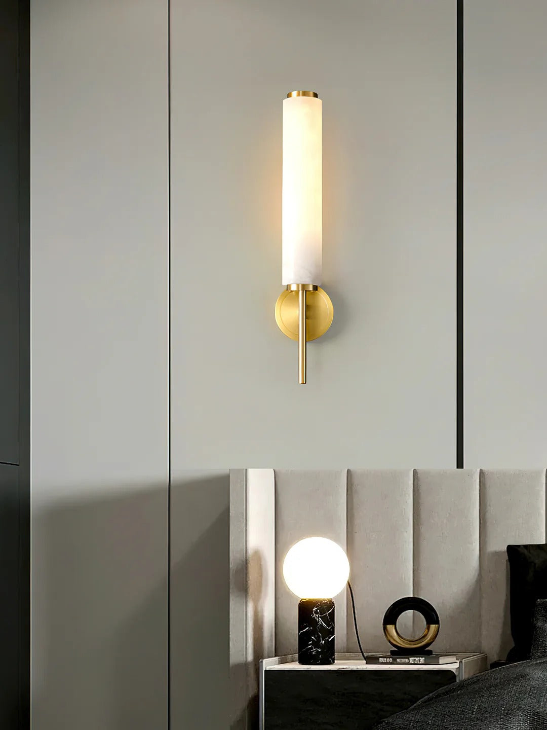 Modern Minimalist Wall Sconce with Cylindrical Shade