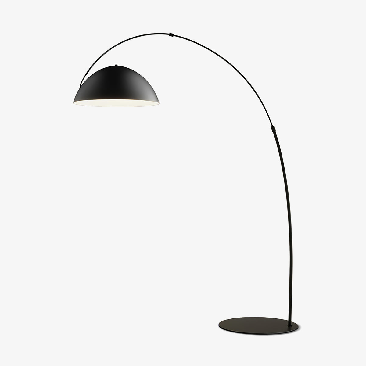 Minimalist Floor Lamp with Hemispherical Shade