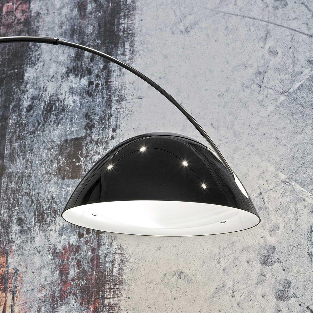 Minimalist Floor Lamp with Hemispherical Shade
