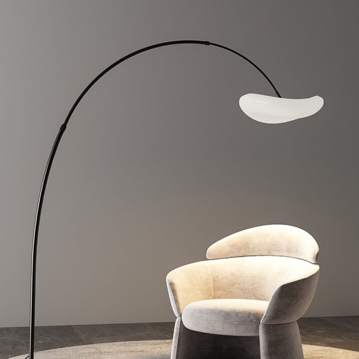 Minimalist Arched Floor Lamp – Ambient Dimming