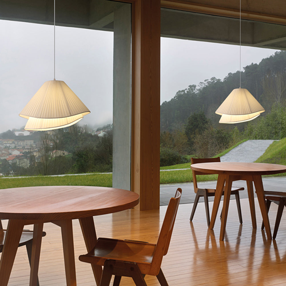 Scandinavian Dual-Layer Conical Pendant Light