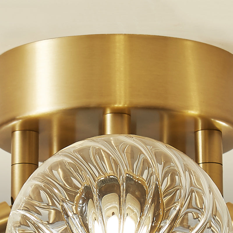 Semi-Flush Mount Art Deco Spherical Light Cluster