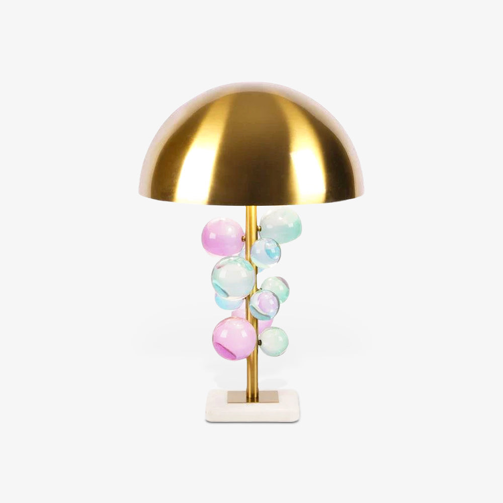 Geometric Hemispherical Dome Table Lamp – Art Deco