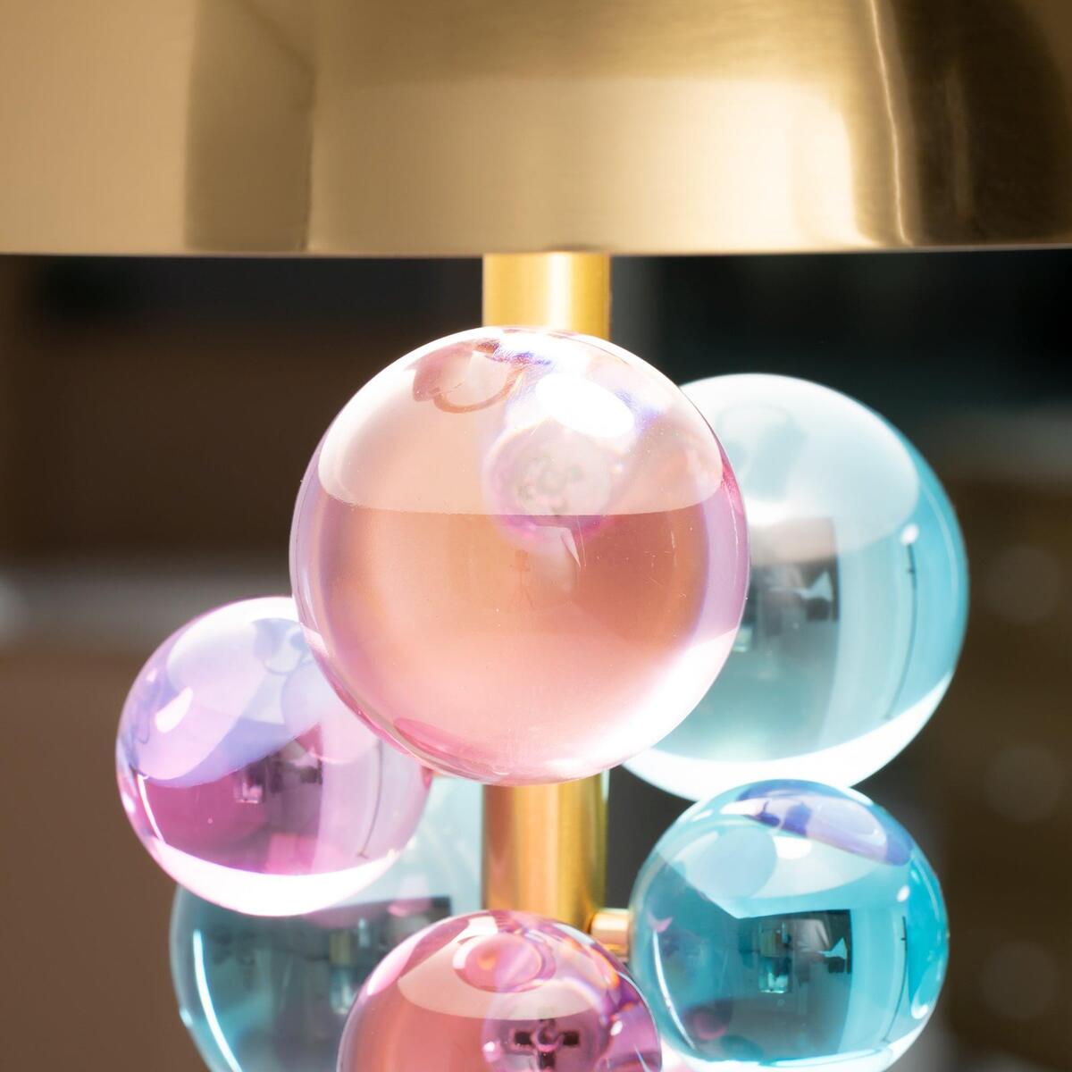 Geometric Hemispherical Dome Table Lamp – Art Deco