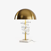 Geometric Hemispherical Dome Table Lamp – Art Deco