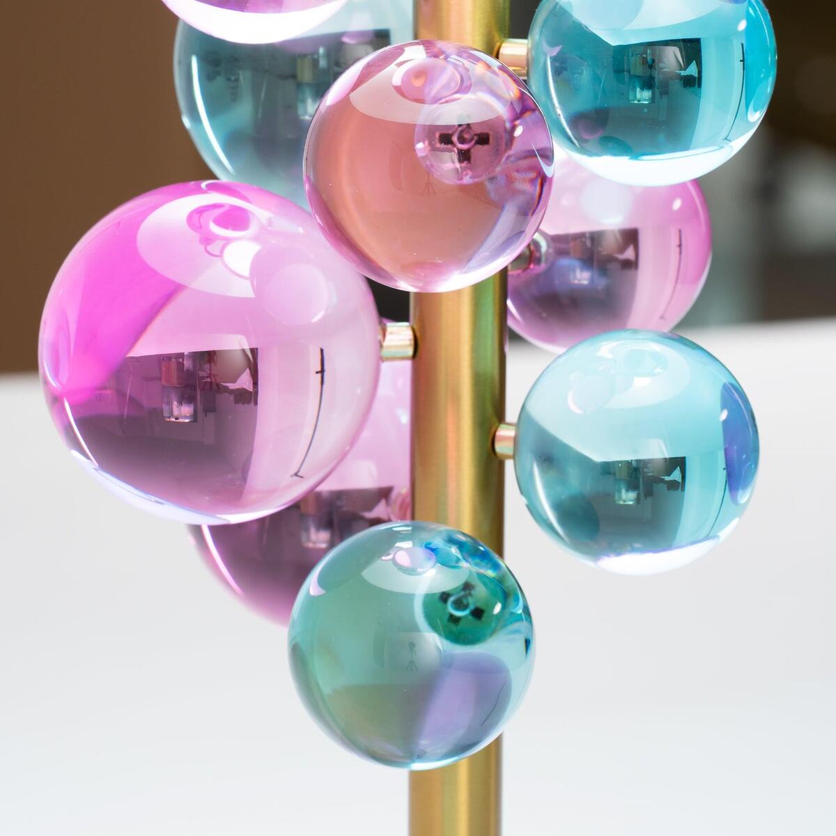 Geometric Hemispherical Dome Table Lamp – Art Deco