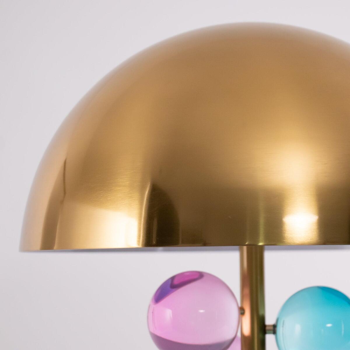 Geometric Hemispherical Dome Table Lamp – Art Deco