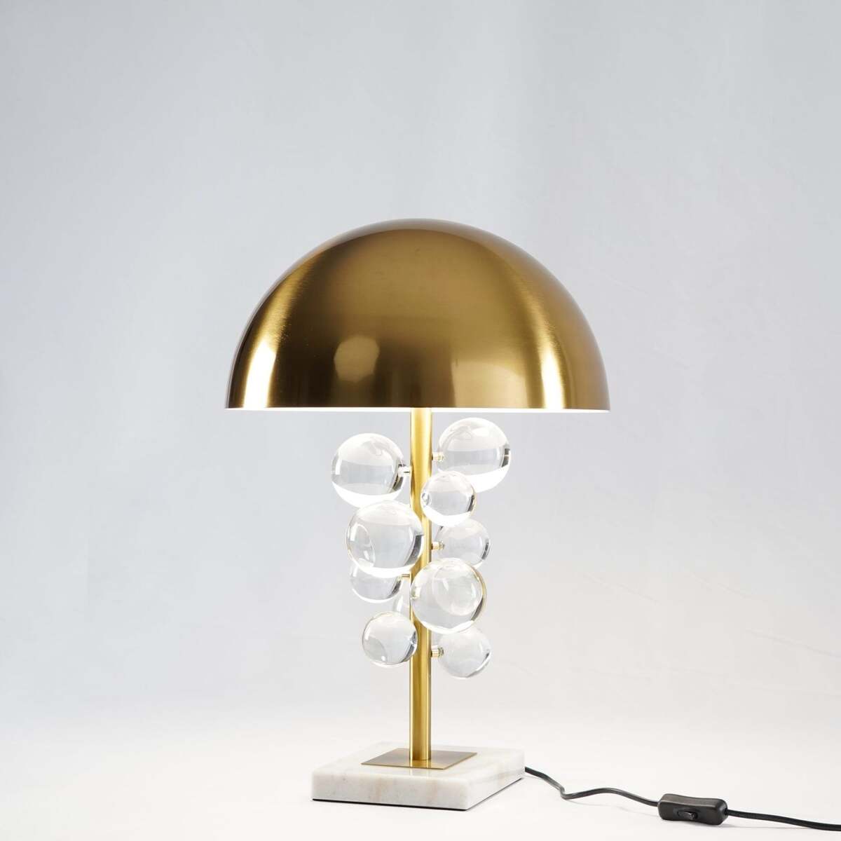 Geometric Hemispherical Dome Table Lamp – Art Deco
