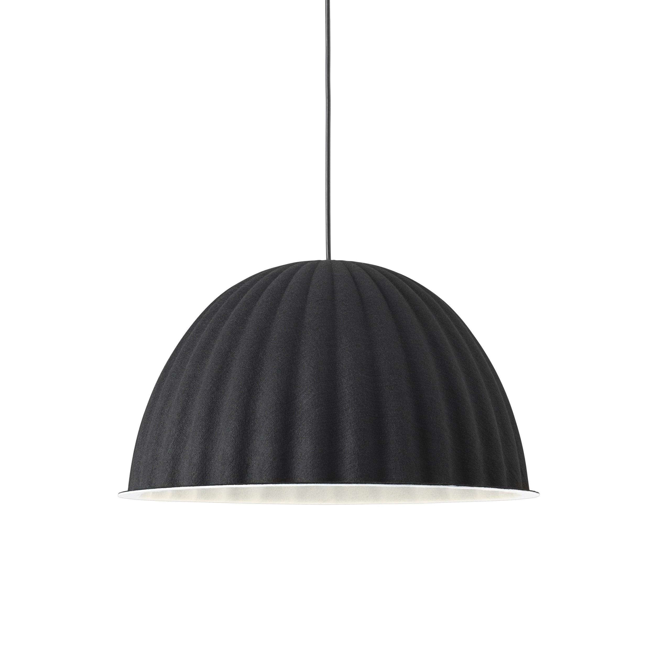 Minimalist Ribbed Hemispherical Pendant Light
