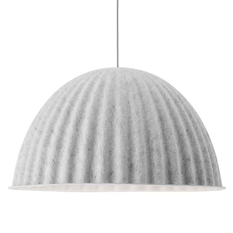 Minimalist Ribbed Hemispherical Pendant Light