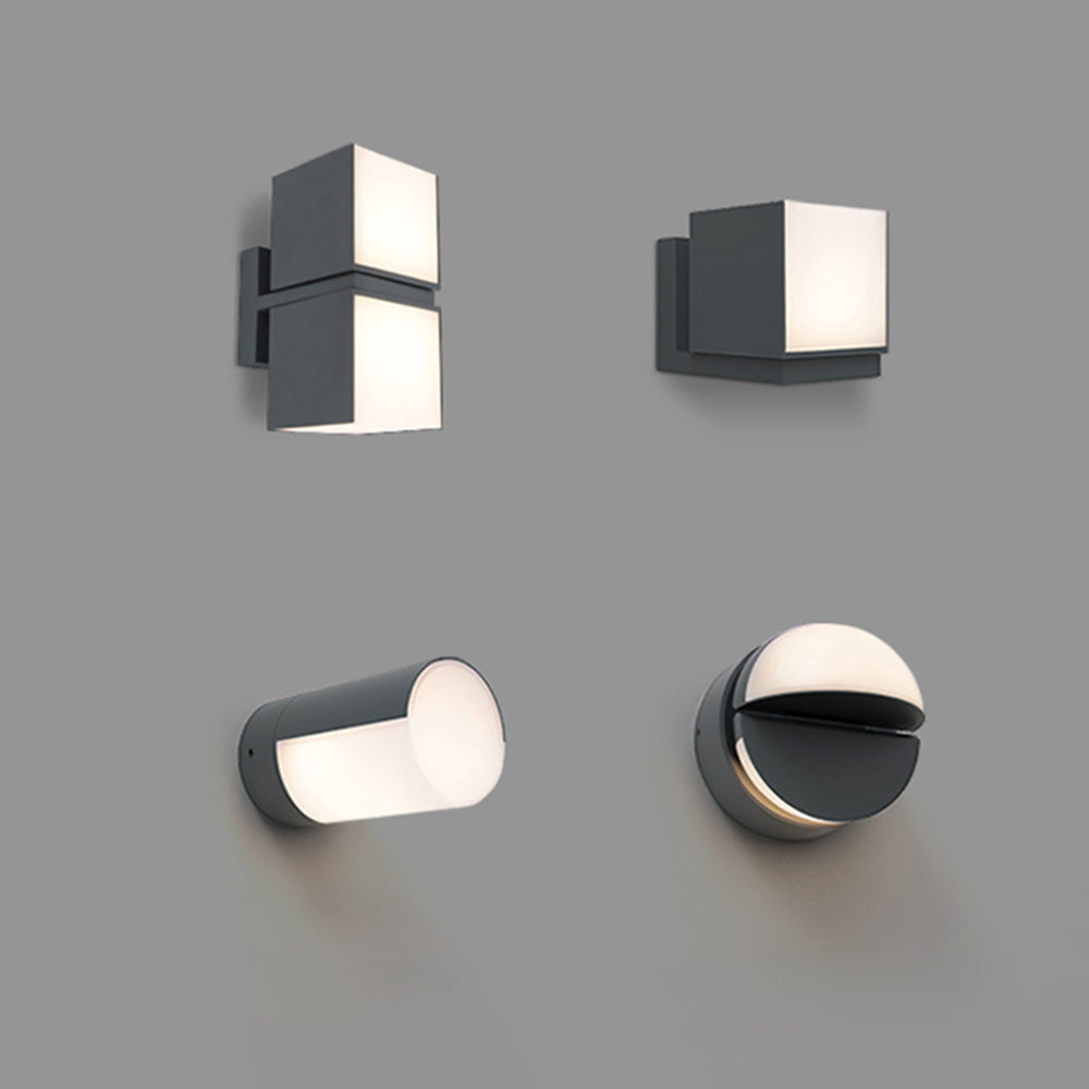Modern Geometric Outdoor Wall Lamp – Black, Multiple Styles, Waterproof