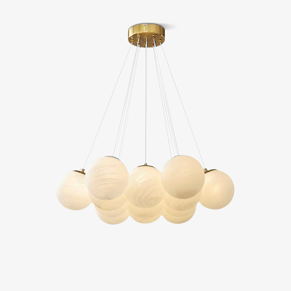 Scandinavian Chandelier with Spherical Elements