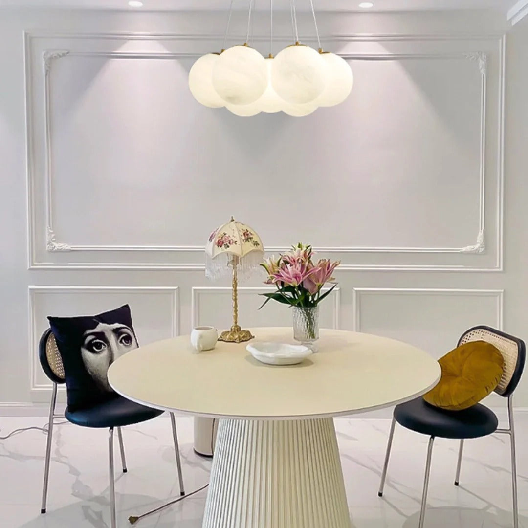 Scandinavian Chandelier with Spherical Elements