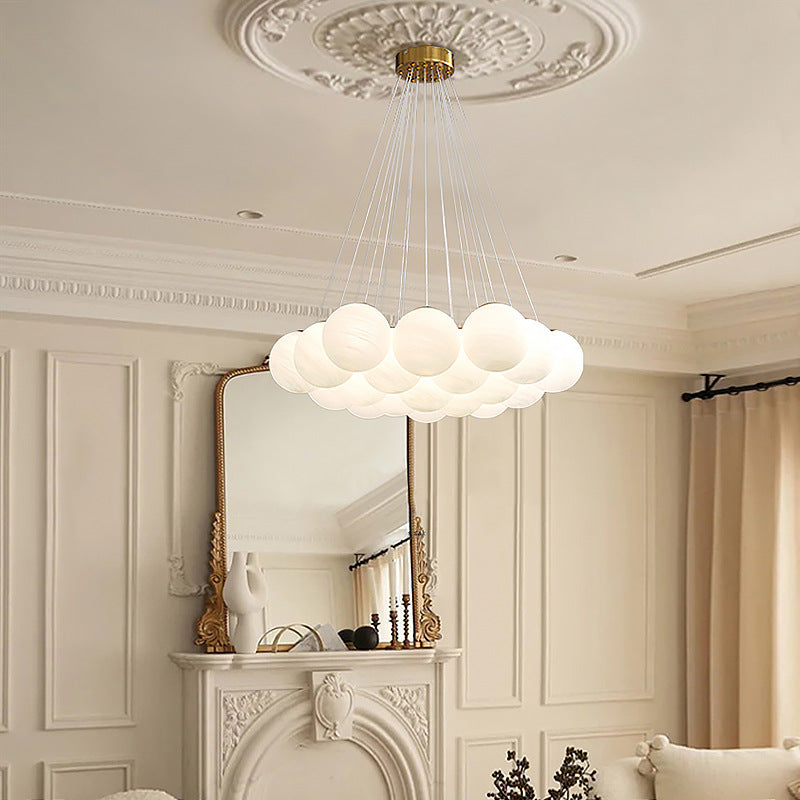 Scandinavian Chandelier with Spherical Elements