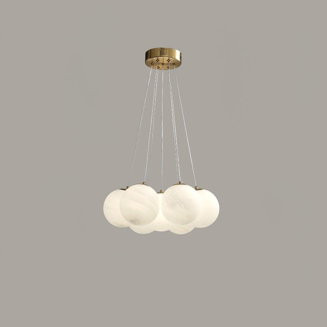 Scandinavian Chandelier with Spherical Elements