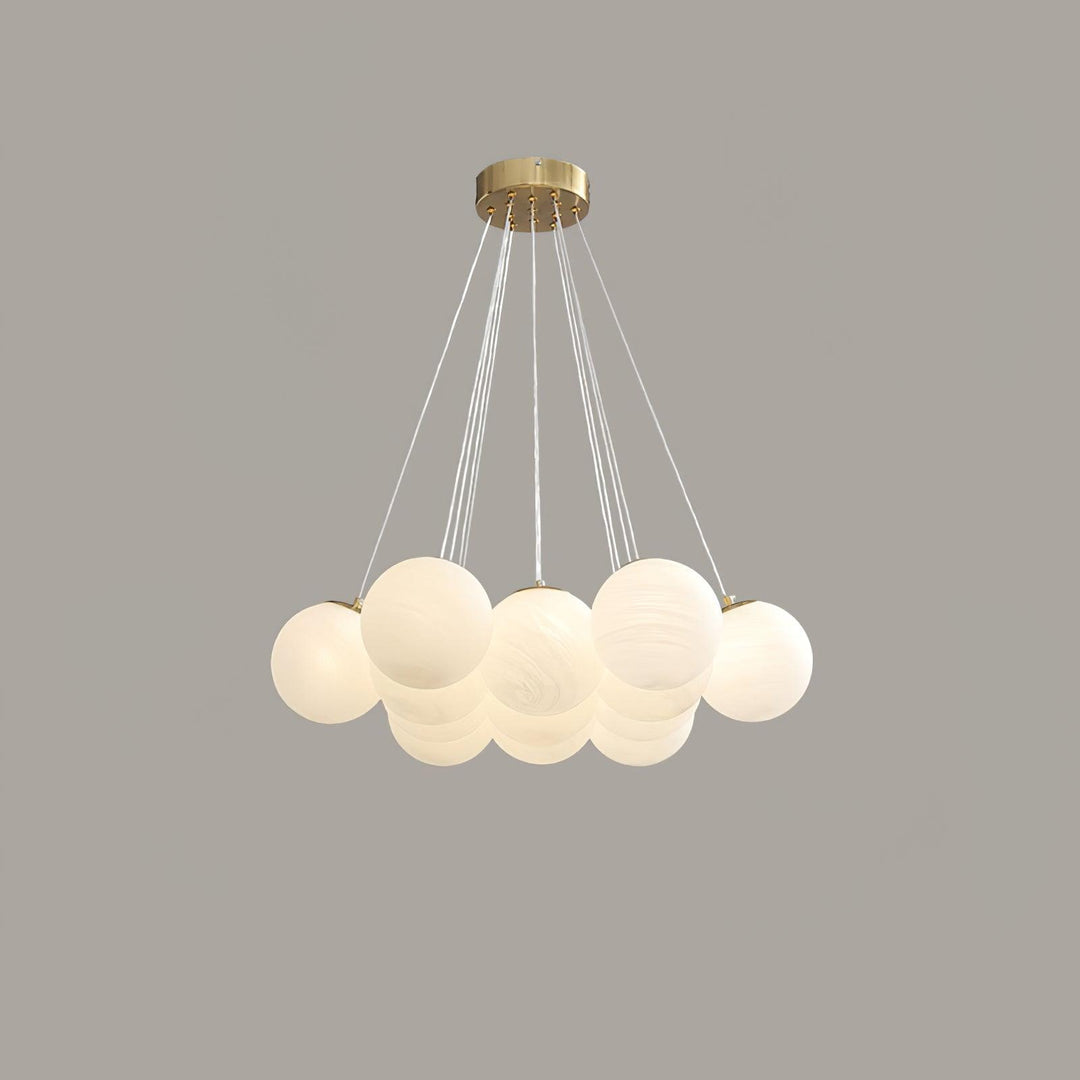 Scandinavian Chandelier with Spherical Elements