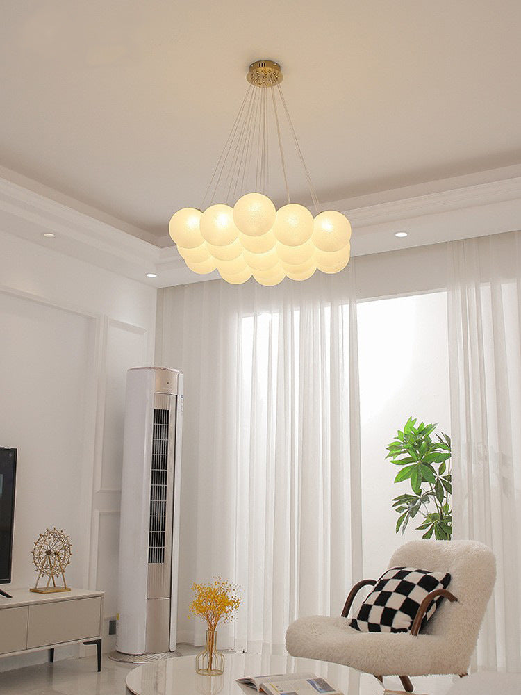 Scandinavian Chandelier with Spherical Elements
