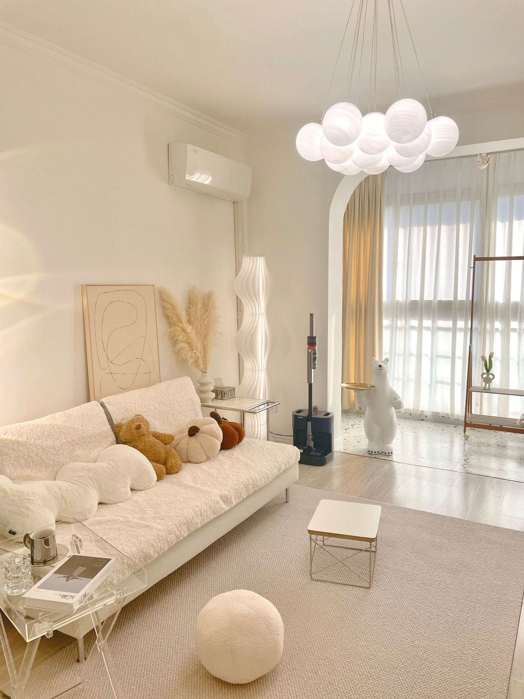 Scandinavian Chandelier with Spherical Elements