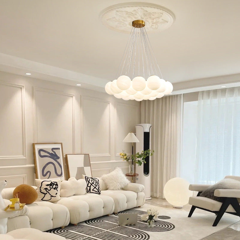 Scandinavian Chandelier with Spherical Elements