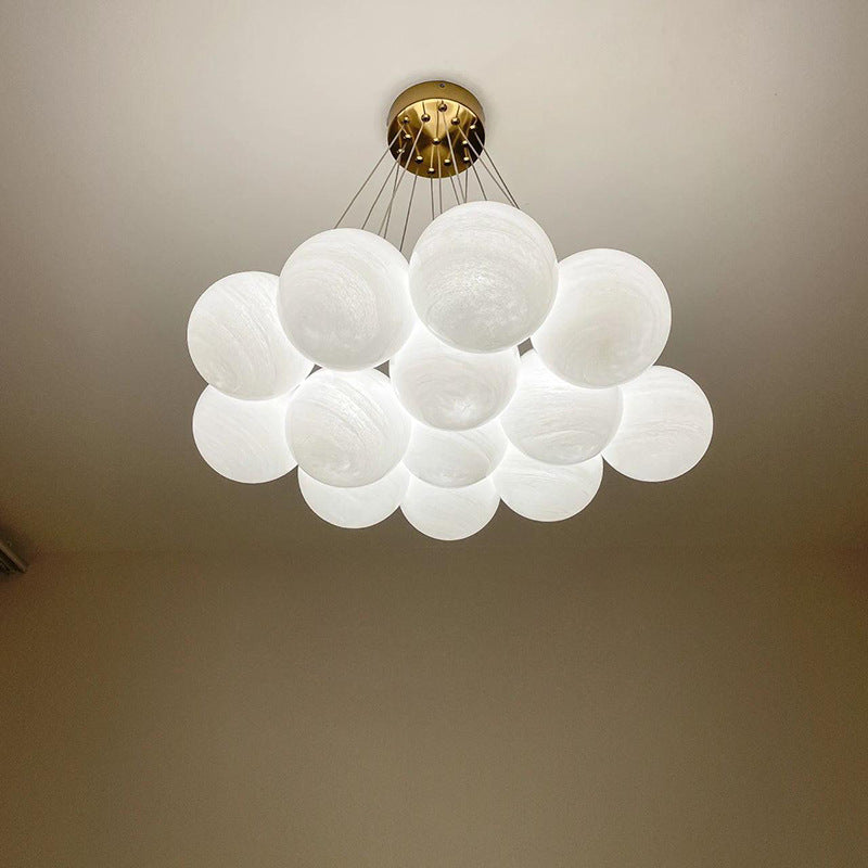 Scandinavian Chandelier with Spherical Elements