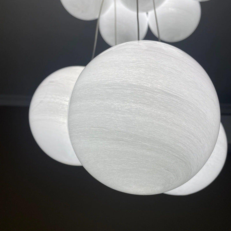 Scandinavian Chandelier with Spherical Elements