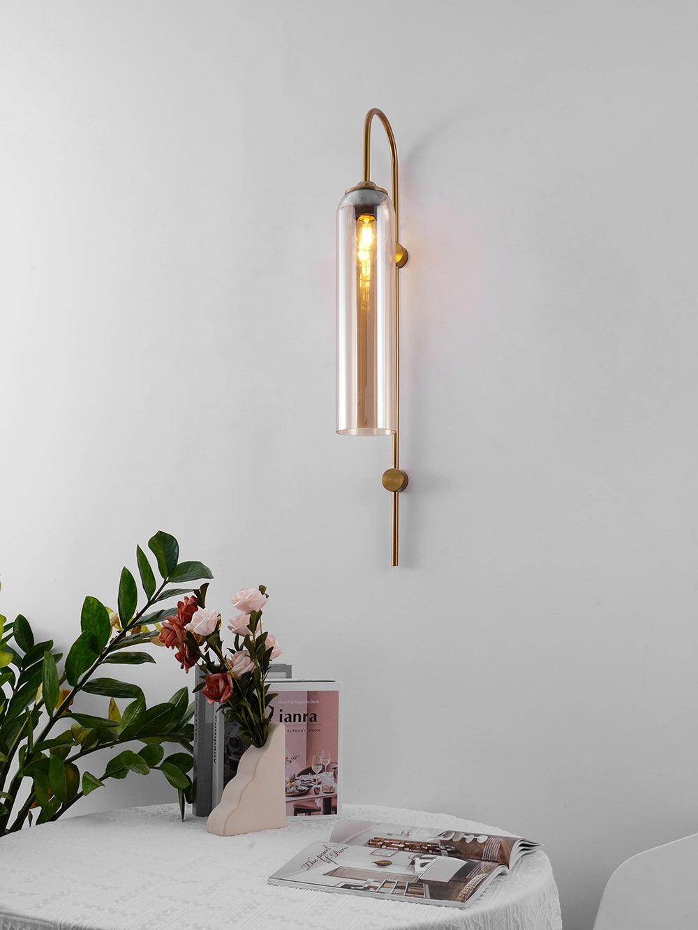 Modern Minimalist Wall Sconce – Cylindrical Glass