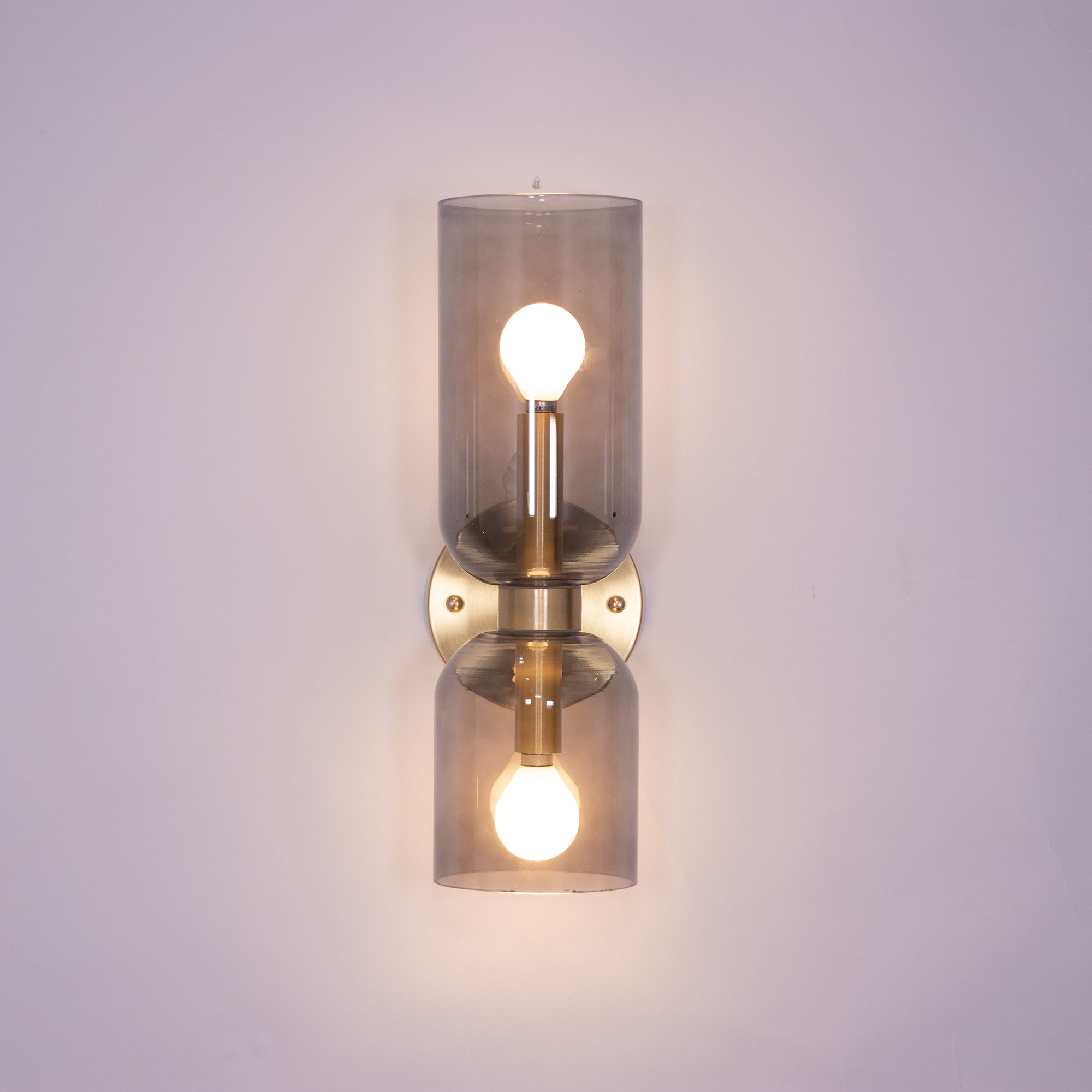 Modern Glass Wall Lamp – Double Cylinder Design