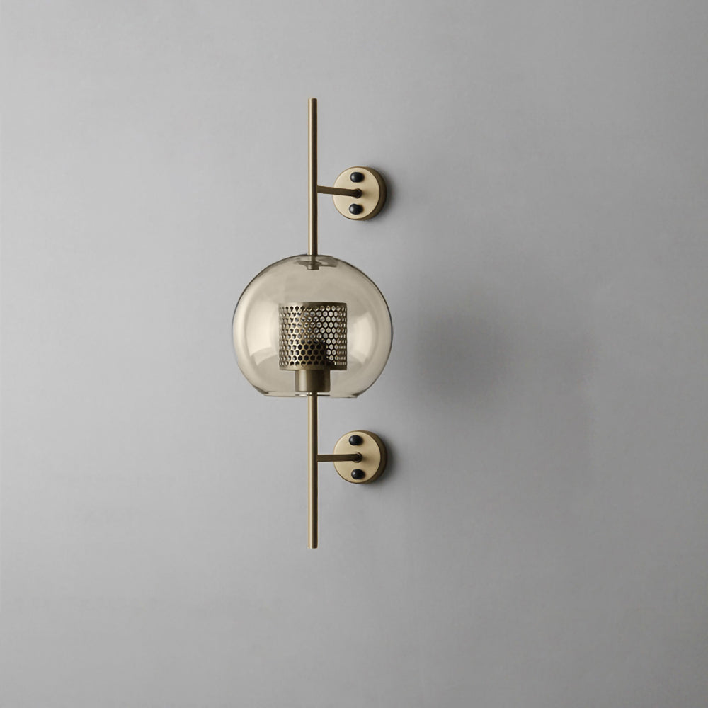 Industrial Cylindrical Wall Sconce with Round Diffuser