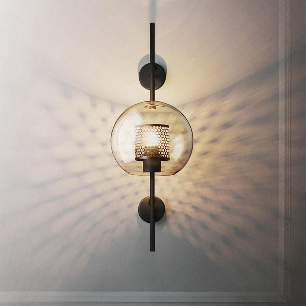 Industrial Cylindrical Wall Sconce with Round Diffuser