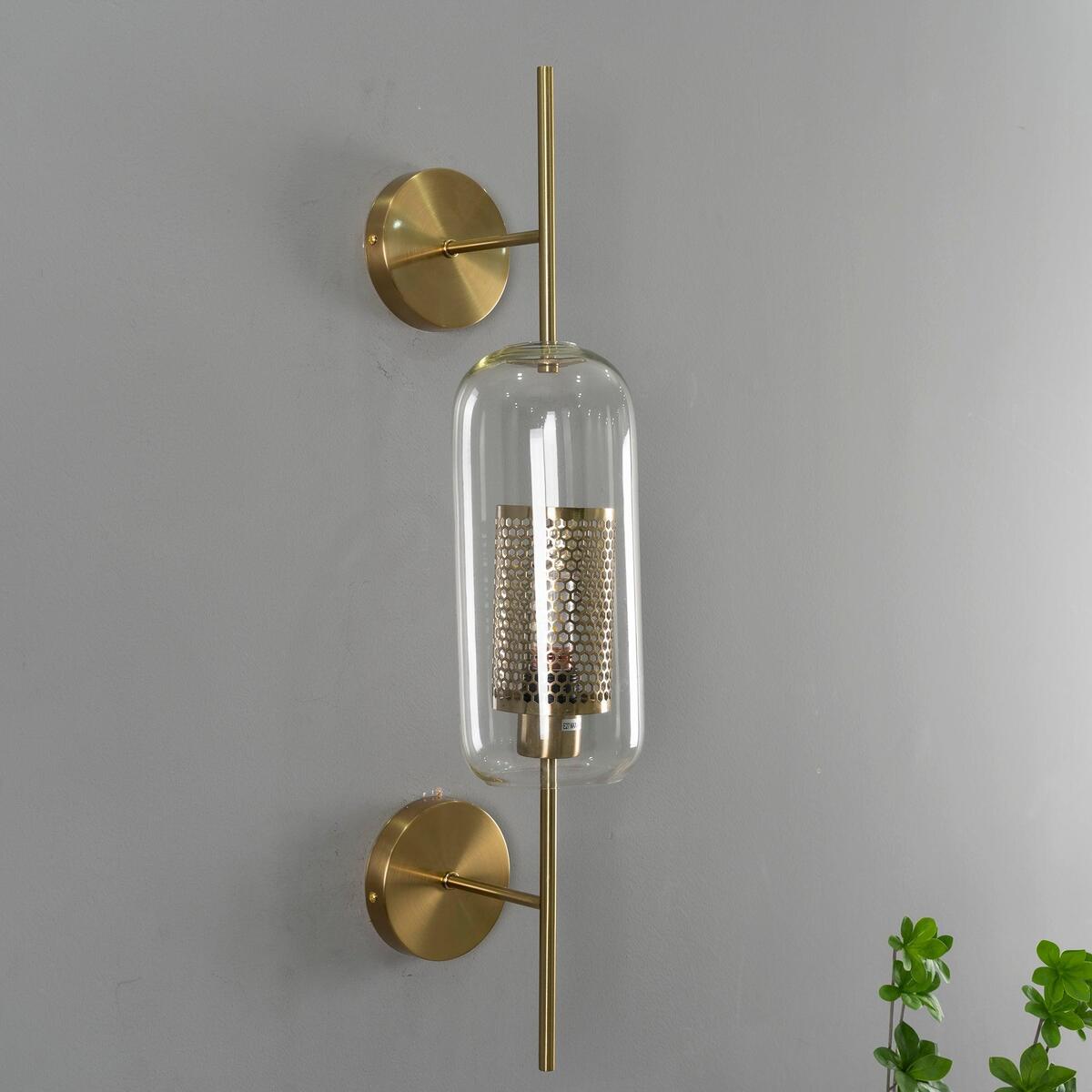 Industrial Cylindrical Wall Sconce with Round Diffuser