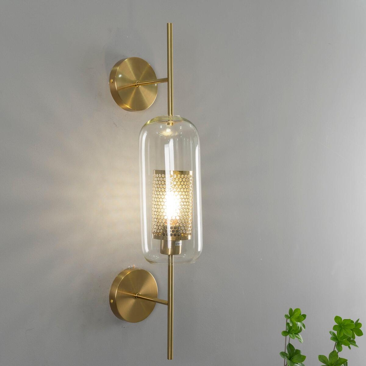 Industrial Cylindrical Wall Sconce with Round Diffuser