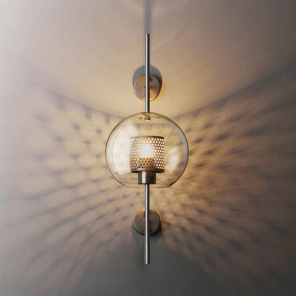 Industrial Cylindrical Wall Sconce with Round Diffuser