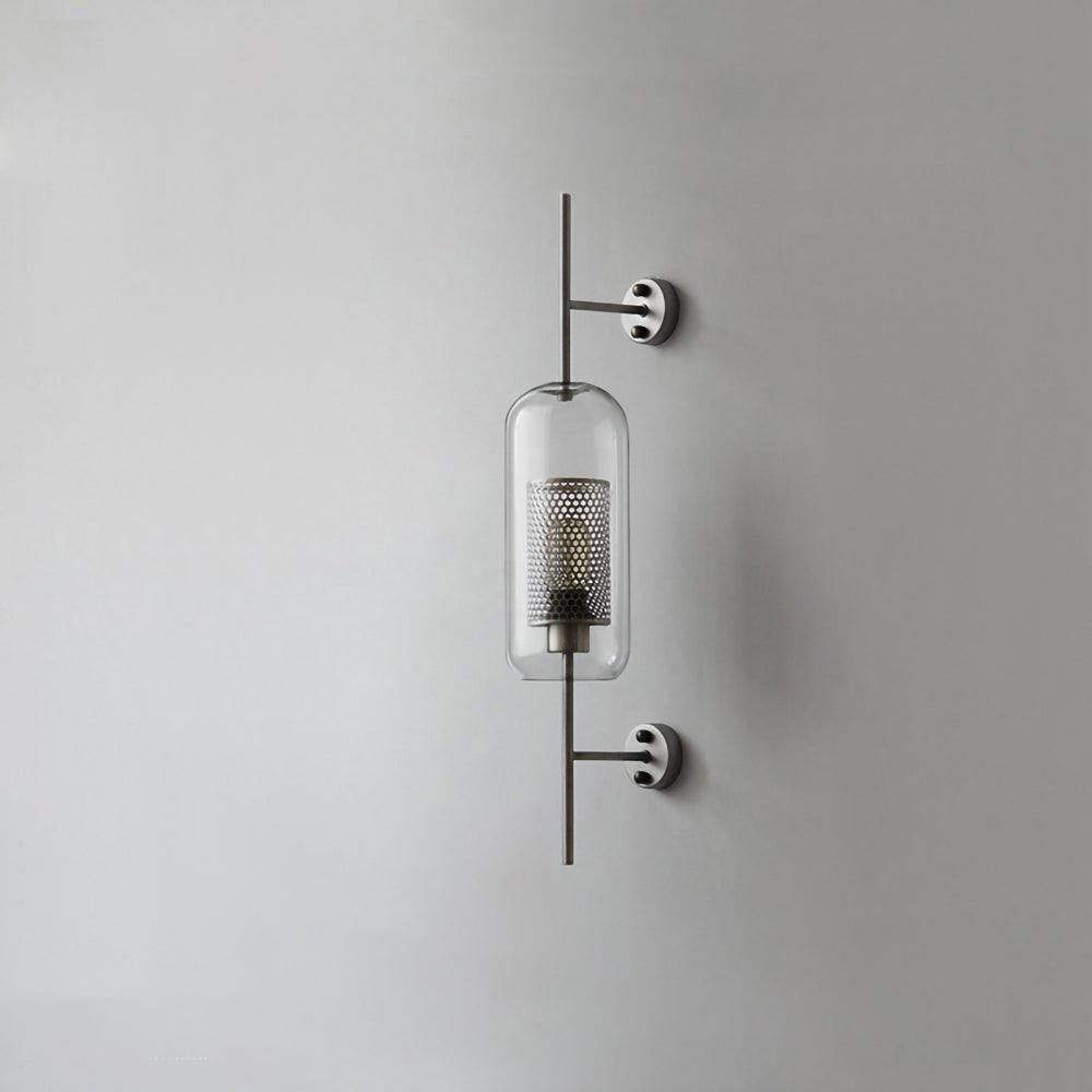 Industrial Cylindrical Wall Sconce with Round Diffuser