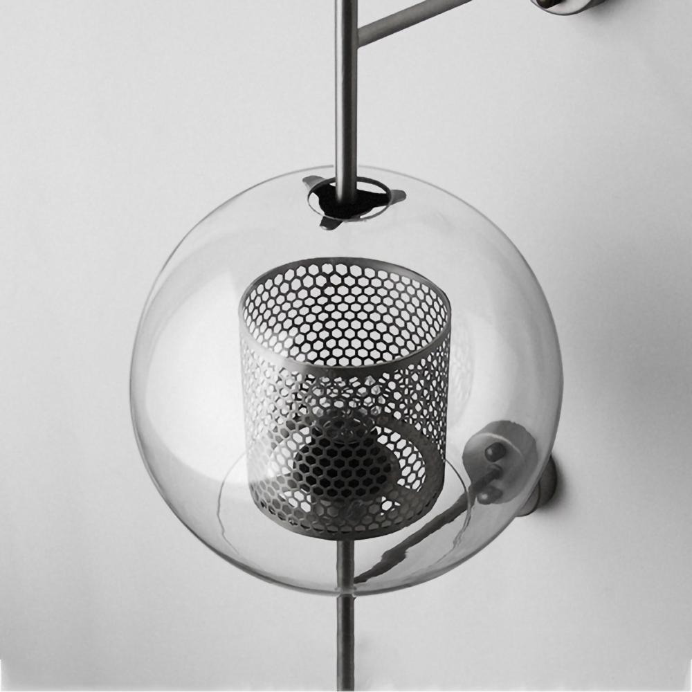 Industrial Cylindrical Wall Sconce with Round Diffuser