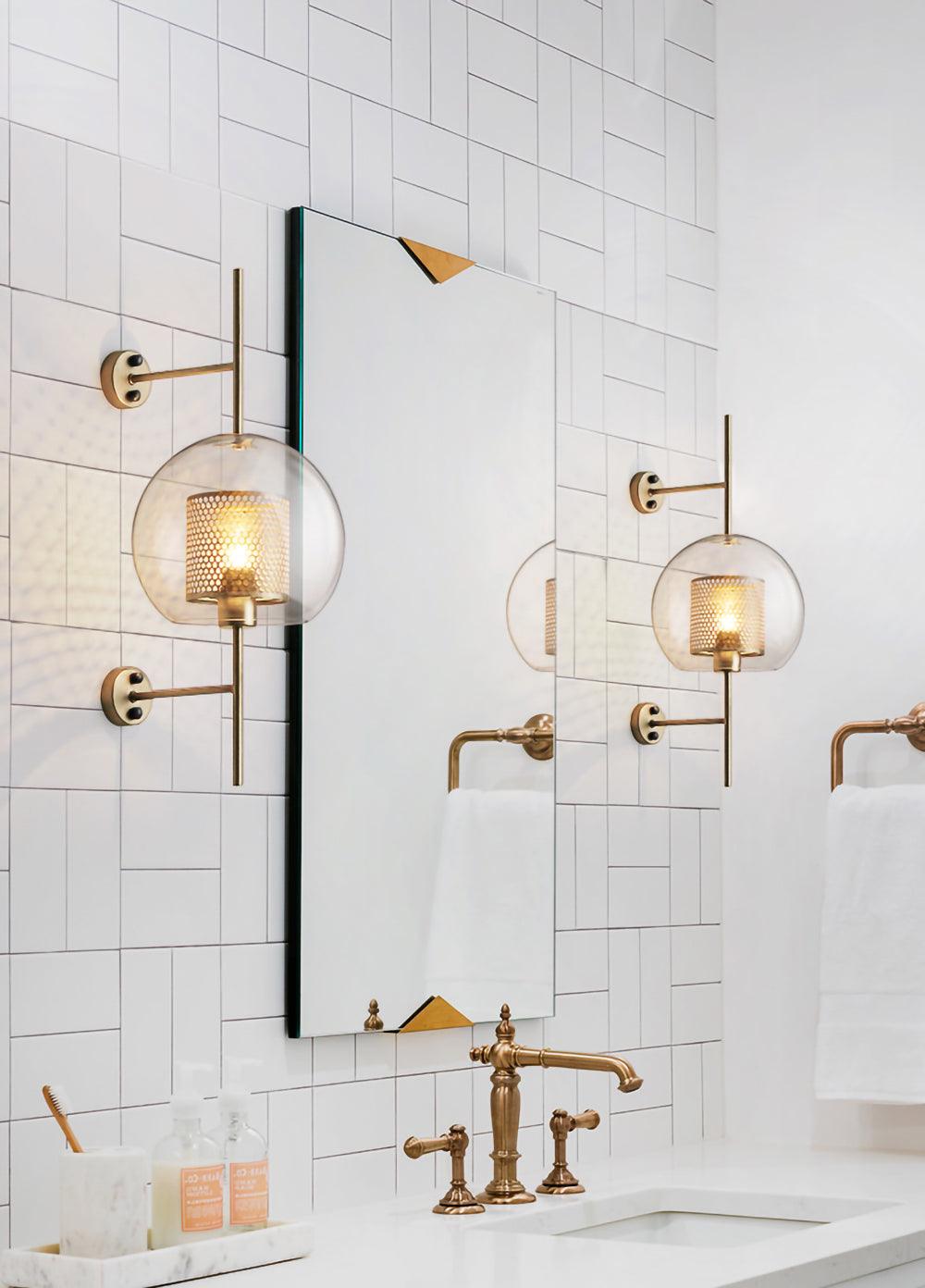 Industrial Cylindrical Wall Sconce with Round Diffuser