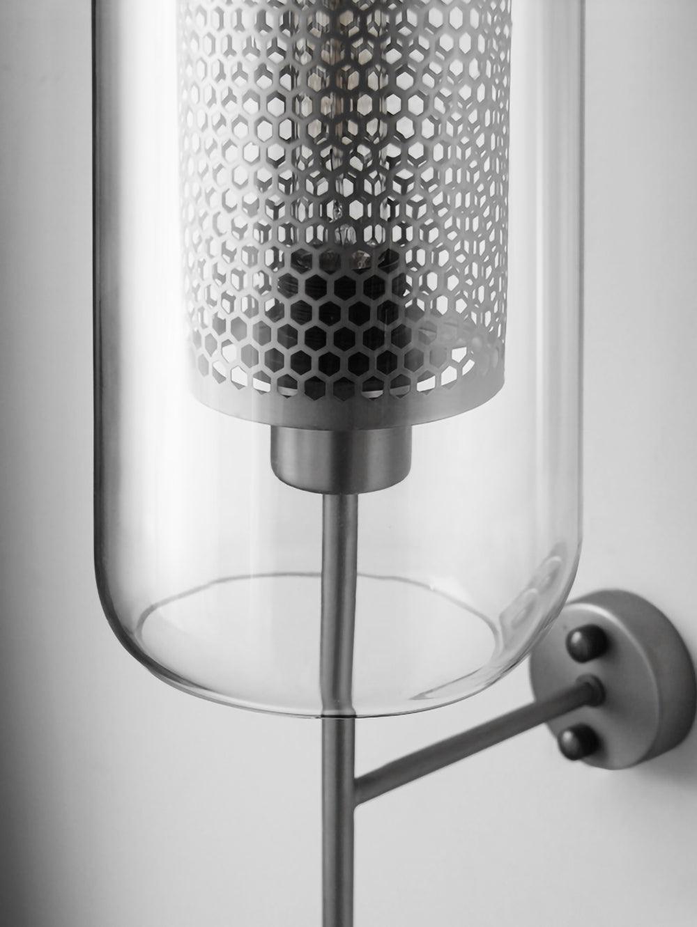 Industrial Cylindrical Wall Sconce with Round Diffuser