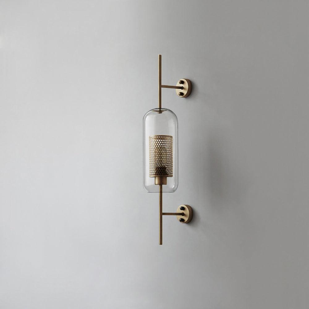 Industrial Cylindrical Wall Sconce with Round Diffuser