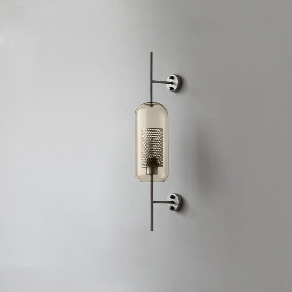 Industrial Cylindrical Wall Sconce with Round Diffuser