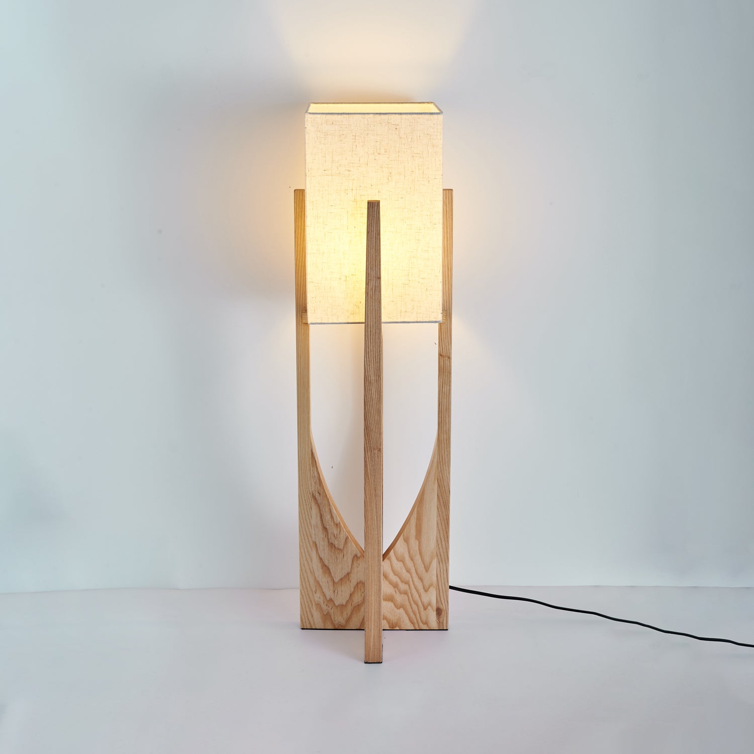 Mid-Century Modern Floor Lamp with U-Shaped Base