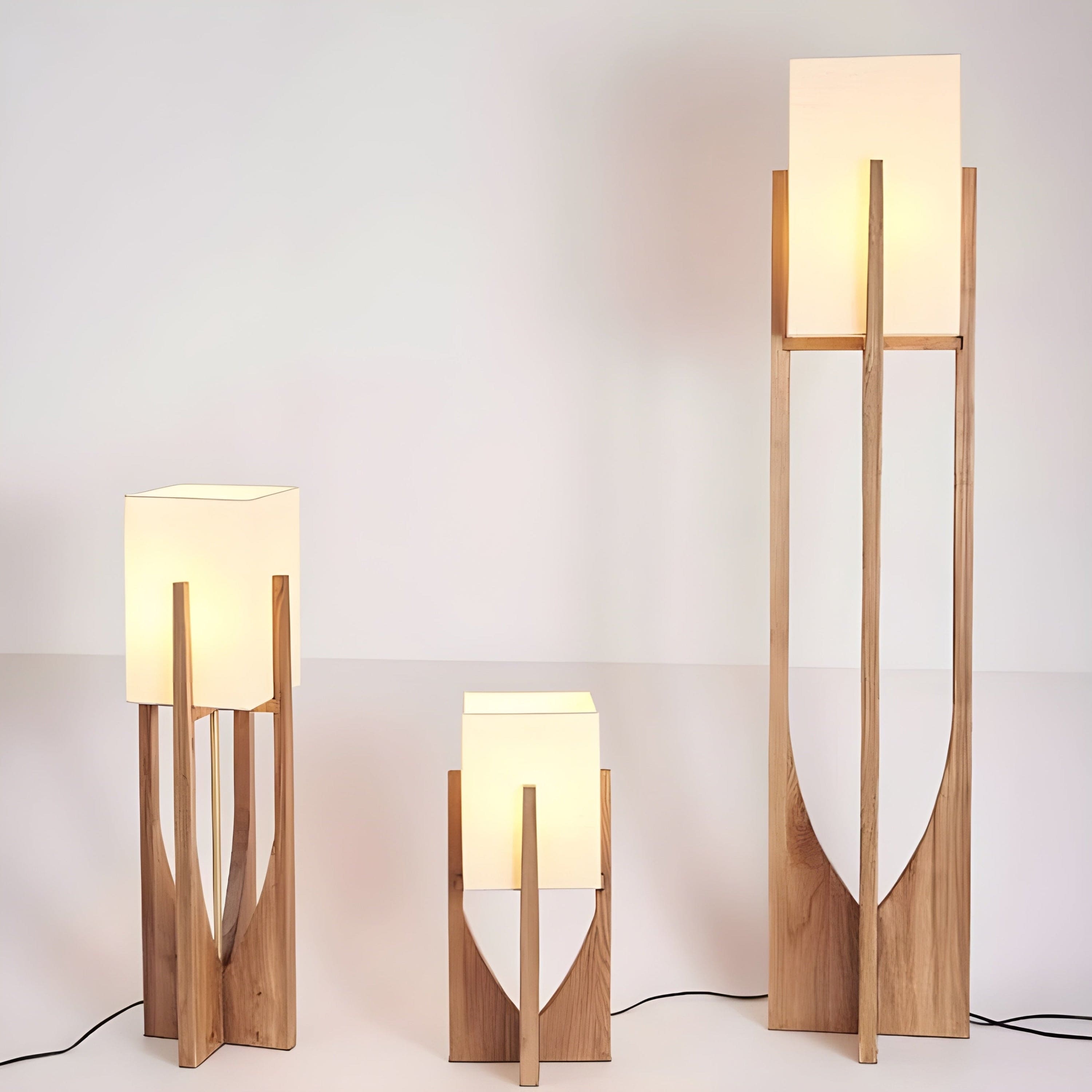 Mid-Century Modern Floor Lamp with U-Shaped Base