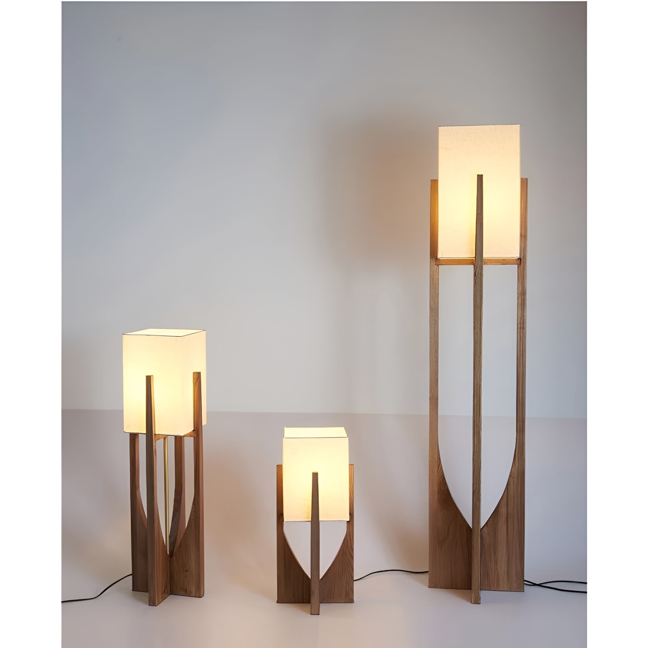 Mid-Century Modern Floor Lamp with U-Shaped Base
