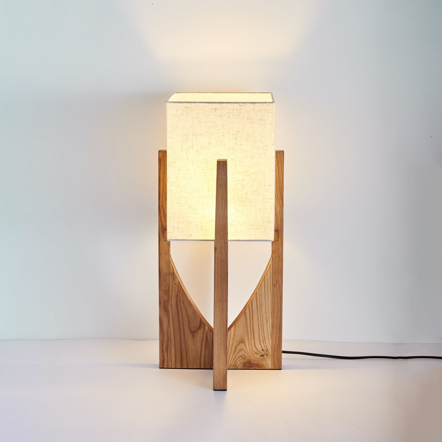 Mid-Century Modern Floor Lamp with U-Shaped Base